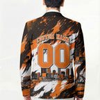 Personalised Perth Scorchers Cricket Fan Pride Blazer Dynamic Flaming Dragon Art With Perth City Skyline