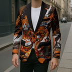 Personalised Perth Scorchers Cricket Fan Pride Blazer Dynamic Flaming Dragon Art With Perth City Skyline