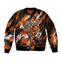 Personalised Perth Scorchers Cricket Fan Pride Bomber Jacket Dynamic Flaming Dragon Art With Perth City Skyline