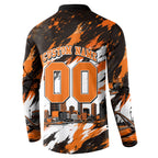 Personalised Perth Scorchers Cricket Fan Pride Button Sweatshirt Dynamic Flaming Dragon Art With Perth City Skyline