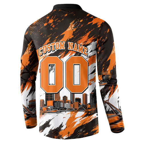 Personalised Perth Scorchers Cricket Fan Pride Button Sweatshirt Dynamic Flaming Dragon Art With Perth City Skyline