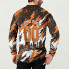 Personalised Perth Scorchers Cricket Fan Pride Button Sweatshirt Dynamic Flaming Dragon Art With Perth City Skyline