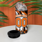 Personalised Perth Scorchers Cricket Fan Pride 4 in 1 Can Cooler Tumbler Dynamic Flaming Dragon Art With Perth City Skyline