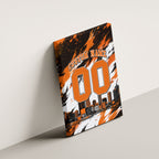 Personalised Perth Scorchers Cricket Fan Pride Canvas Wall Art Dynamic Flaming Dragon Art With Perth City Skyline