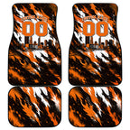 Personalised Perth Scorchers Cricket Fan Pride Car Mats Dynamic Flaming Dragon Art With Perth City Skyline