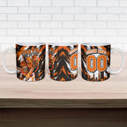Personalised Perth Scorchers Cricket Fan Pride Ceramic Mug Dynamic Flaming Dragon Art With Perth City Skyline