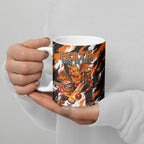 Personalised Perth Scorchers Cricket Fan Pride Ceramic Mug Dynamic Flaming Dragon Art With Perth City Skyline