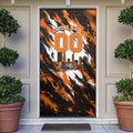 Personalised Perth Scorchers Cricket Fan Pride Door Cover Dynamic Flaming Dragon Art With Perth City Skyline