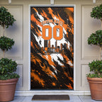 Personalised Perth Scorchers Cricket Fan Pride Door Cover Dynamic Flaming Dragon Art With Perth City Skyline