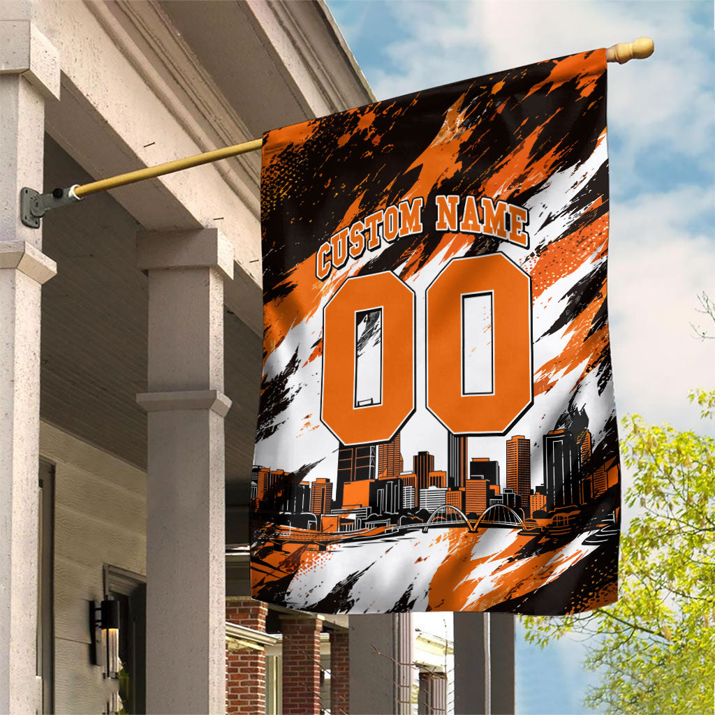 Personalised Perth Scorchers Cricket Fan Pride Garden Flag Dynamic Flaming Dragon Art With Perth City Skyline