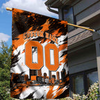 Personalised Perth Scorchers Cricket Fan Pride Garden Flag Dynamic Flaming Dragon Art With Perth City Skyline