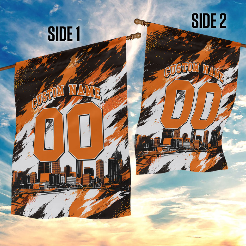Personalised Perth Scorchers Cricket Fan Pride Garden Flag Dynamic Flaming Dragon Art With Perth City Skyline