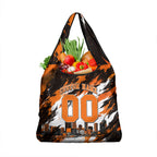 Personalised Perth Scorchers Cricket Fan Pride Grocery Bag Dynamic Flaming Dragon Art With Perth City Skyline