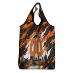 Personalised Perth Scorchers Cricket Fan Pride Grocery Bag Dynamic Flaming Dragon Art With Perth City Skyline