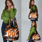 Personalised Perth Scorchers Cricket Fan Pride Grocery Bag Dynamic Flaming Dragon Art With Perth City Skyline
