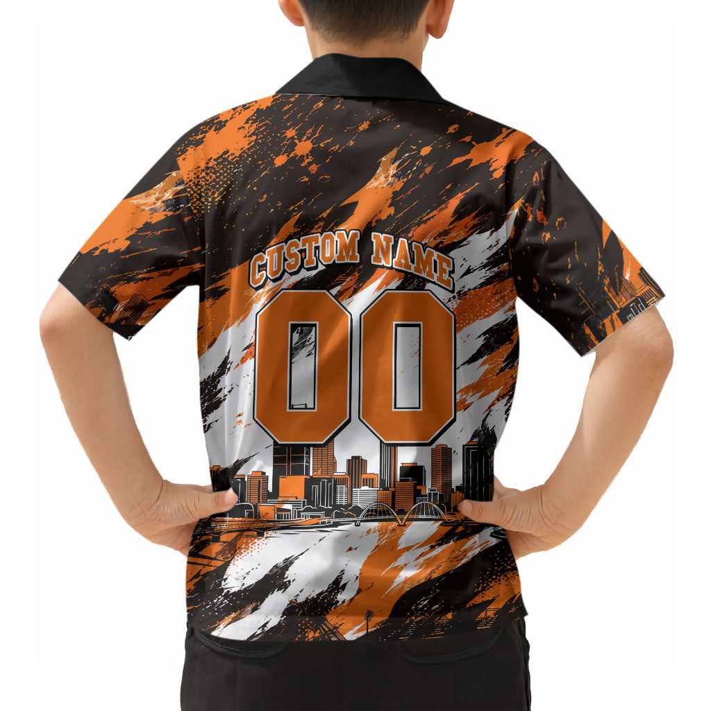 Personalised Perth Scorchers Cricket Fan Pride Hawaiian Shirt Dynamic Flaming Dragon Art With Perth City Skyline