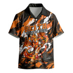 Personalised Perth Scorchers Cricket Fan Pride Kid Hawaiian Shirt Dynamic Flaming Dragon Art With Perth City Skyline