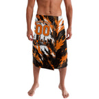 Personalised Perth Scorchers Cricket Fan Pride Lavalava Dynamic Flaming Dragon Art With Perth City Skyline