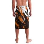 Personalised Perth Scorchers Cricket Fan Pride Lavalava Dynamic Flaming Dragon Art With Perth City Skyline