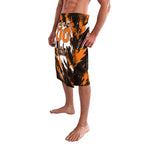 Personalised Perth Scorchers Cricket Fan Pride Lavalava Dynamic Flaming Dragon Art With Perth City Skyline