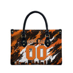 Personalised Perth Scorchers Cricket Fan Pride Leather Bag Dynamic Flaming Dragon Art With Perth City Skyline