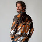 Personalised Perth Scorchers Cricket Fan Pride Long Sleeve Polo Shirt Dynamic Flaming Dragon Art With Perth City Skyline
