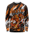 Personalised Perth Scorchers Cricket Fan Pride Long Sleeve Shirt Dynamic Flaming Dragon Art With Perth City Skyline