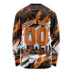 Personalised Perth Scorchers Cricket Fan Pride Long Sleeve Shirt Dynamic Flaming Dragon Art With Perth City Skyline