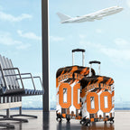 Personalised Perth Scorchers Cricket Fan Pride Luggage Cover Dynamic Flaming Dragon Art With Perth City Skyline