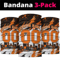 Personalised Perth Scorchers Cricket Fan Pride Neck Gaiter Dynamic Flaming Dragon Art With Perth City Skyline