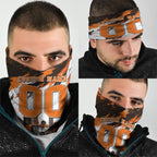 Personalised Perth Scorchers Cricket Fan Pride Neck Gaiter Dynamic Flaming Dragon Art With Perth City Skyline