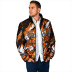 Personalised Perth Scorchers Cricket Fan Pride Padded Jacket Dynamic Flaming Dragon Art With Perth City Skyline