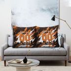 Personalised Perth Scorchers Cricket Fan Pride Pillow Cover Dynamic Flaming Dragon Art With Perth City Skyline