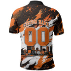 Personalised Perth Scorchers Cricket Fan Pride Polo Shirt Dynamic Flaming Dragon Art With Perth City Skyline