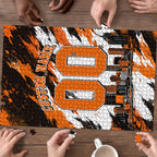 Personalised Perth Scorchers Cricket Fan Pride Puzzle Dynamic Flaming Dragon Art With Perth City Skyline