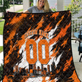 Personalised Perth Scorchers Cricket Fan Pride Quilt Dynamic Flaming Dragon Art With Perth City Skyline