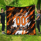 Personalised Perth Scorchers Cricket Fan Pride Quilt Dynamic Flaming Dragon Art With Perth City Skyline