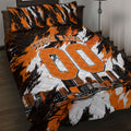 Personalised Perth Scorchers Cricket Fan Pride Quilt Bed Set Dynamic Flaming Dragon Art With Perth City Skyline