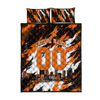 Personalised Perth Scorchers Cricket Fan Pride Quilt Bed Set Dynamic Flaming Dragon Art With Perth City Skyline