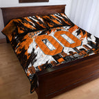 Personalised Perth Scorchers Cricket Fan Pride Quilt Bed Set Dynamic Flaming Dragon Art With Perth City Skyline