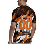Personalised Perth Scorchers Cricket Fan Pride Rugby Jersey Dynamic Flaming Dragon Art With Perth City Skyline