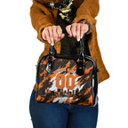 Personalised Perth Scorchers Cricket Fan Pride Shoulder Handbag Dynamic Flaming Dragon Art With Perth City Skyline