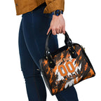 Personalised Perth Scorchers Cricket Fan Pride Shoulder Handbag Dynamic Flaming Dragon Art With Perth City Skyline