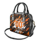Personalised Perth Scorchers Cricket Fan Pride Shoulder Handbag Dynamic Flaming Dragon Art With Perth City Skyline