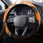 Perth Scorchers Cricket Fan Pride Steering Wheel Cover Dynamic Flaming Dragon Art With Perth City Skyline
