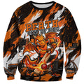 Personalised Perth Scorchers Cricket Fan Pride Sweatshirt Dynamic Flaming Dragon Art With Perth City Skyline