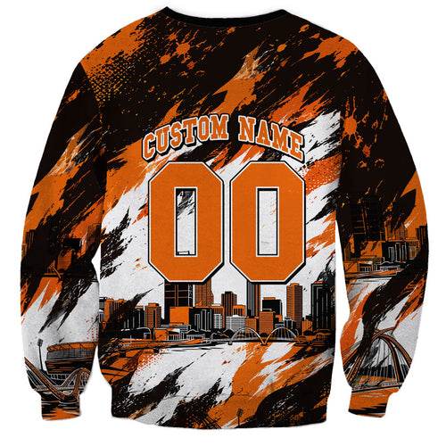 Personalised Perth Scorchers Cricket Fan Pride Sweatshirt Dynamic Flaming Dragon Art With Perth City Skyline