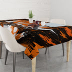 Personalised Perth Scorchers Cricket Fan Pride Tablecloth Dynamic Flaming Dragon Art With Perth City Skyline