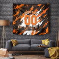 Personalised Perth Scorchers Cricket Fan Pride Tapestry Dynamic Flaming Dragon Art With Perth City Skyline