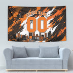 Personalised Perth Scorchers Cricket Fan Pride Tapestry Dynamic Flaming Dragon Art With Perth City Skyline